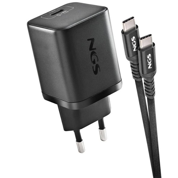 NGS Cargador de pared GaN 65W con 1 puerto USB-C